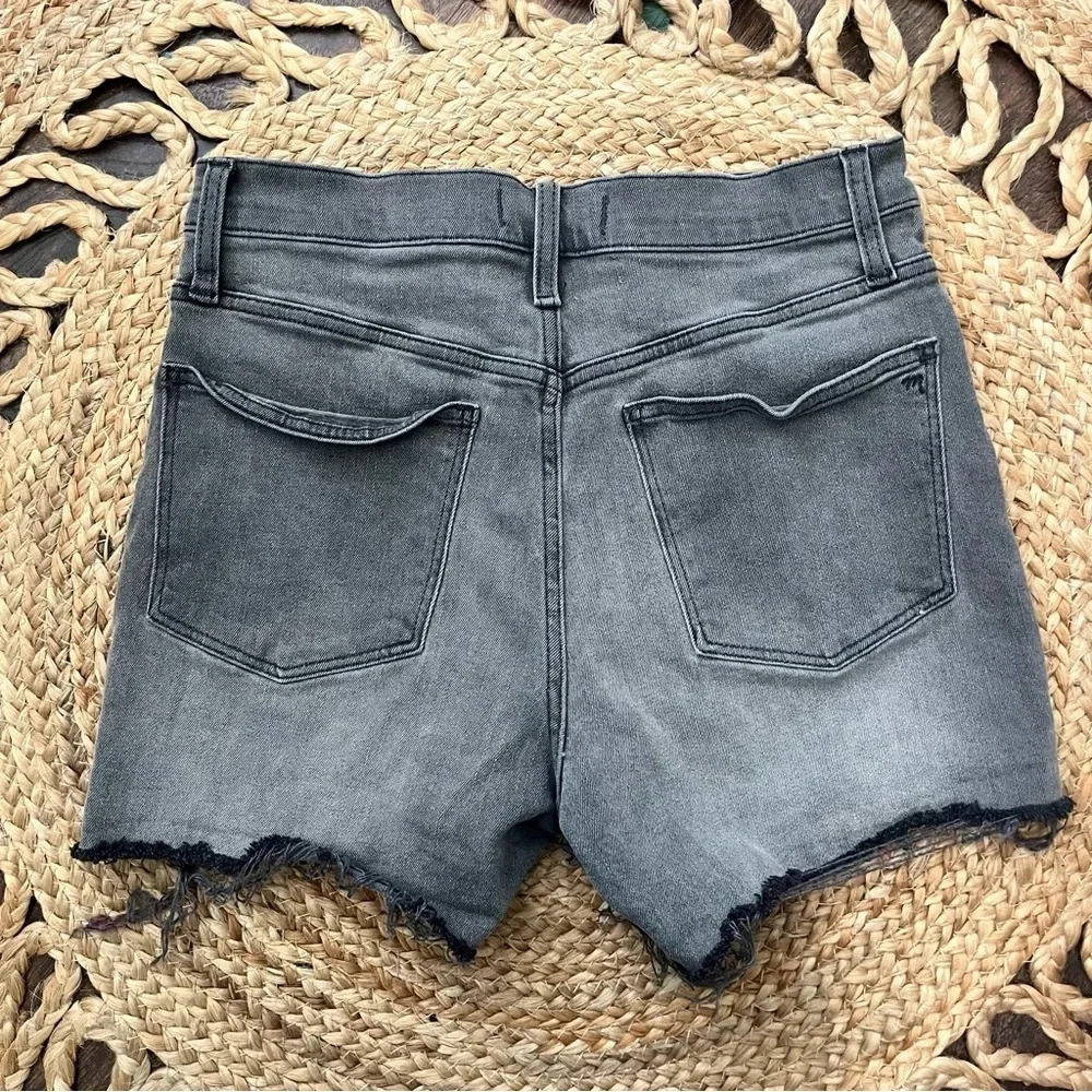 Madewell High Rise Denim Shorts Size 26 Lunar Wash Black - Picture 3 of 4